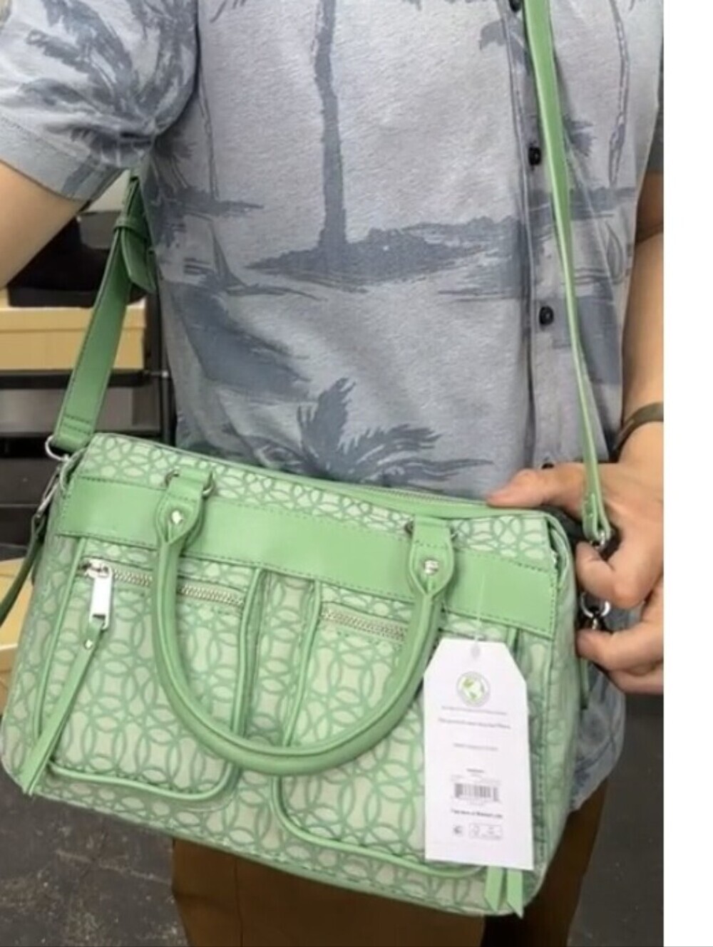 Time & Tru Mint Green Women's Satchel Bag NWT